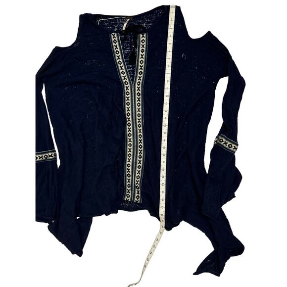 Free People Love Flowers Tunic Dress Small Asymmetrical Boho Lagenlook Crochet - Picture 15 of 15